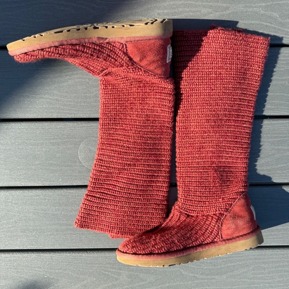 UGG 3-Button Cardy Knit - Burnt Orange - Size 6 - Two boots in one! - Picture 8 of 8